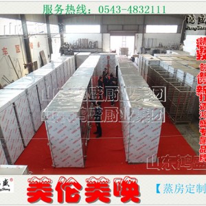 【大廠制造】雙門72盤饅頭蒸房，河北保定高產(chǎn)量包裝蒸房定做