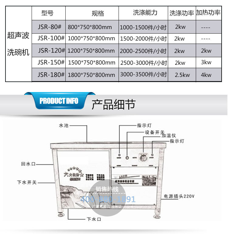 食堂商用超聲波洗碗機(jī)洗盤(pán)刷碗機(jī)酒店飯店餐廳餐館快餐店廠家直銷(xiāo)