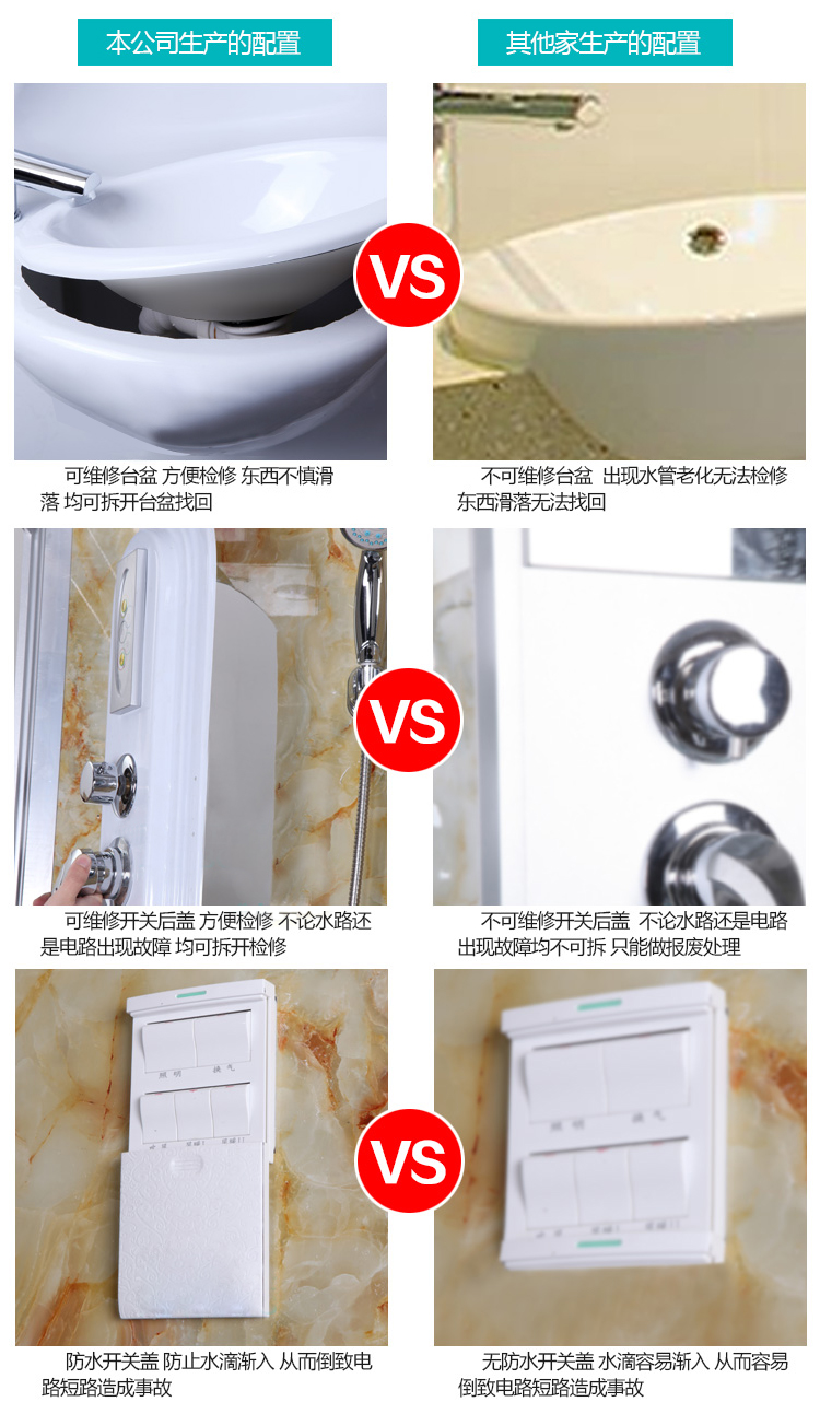 豪華整體淋浴房簡(jiǎn)易衛(wèi)生間沐浴房浴室家用酒店一體式定制洗澡房間