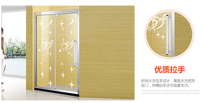 廠家定制批發(fā)酒店家居304不銹鋼 時尚屏風雙活動整體浴室淋浴房