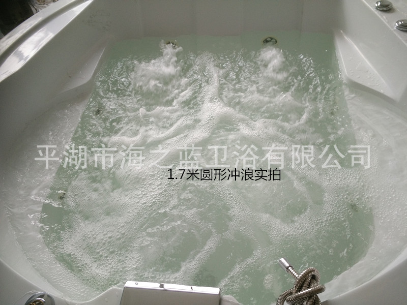 廠家直銷亞克力圓形沖浪按摩浴缸,酒店專用情侶雙人鴛鴦浴浴缸