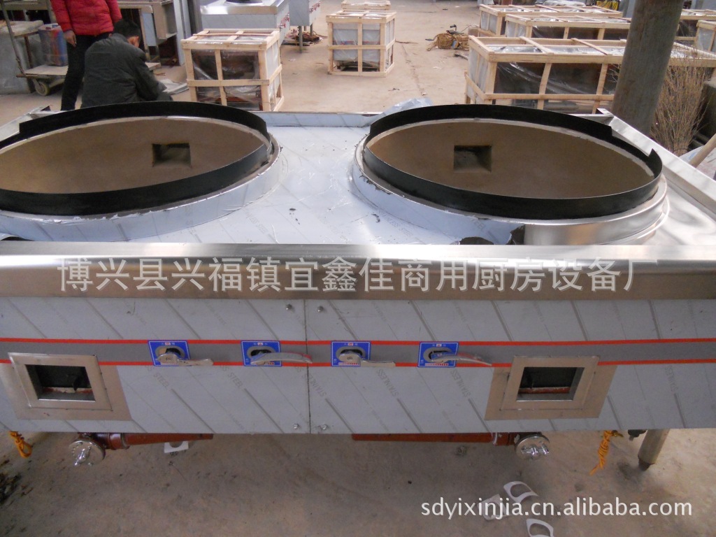 供應(yīng)燃氣 柴油不銹鋼雙頭大鍋炒灶 連體大鍋灶 82大鍋灶