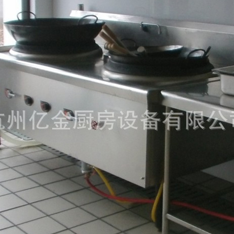 薦 雙眼燃氣大鍋灶 高效節(jié)能雙頭大鍋灶 不銹鋼廚房設(shè)備定制